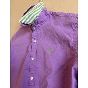 Ralph Lauren Purple and Green Button Down Shirt